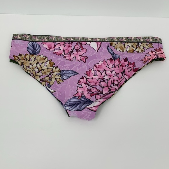 Agua Bendita Zoe Suki reversible bikini bottom swim green purple floral new 3X - Picture 5 of 7